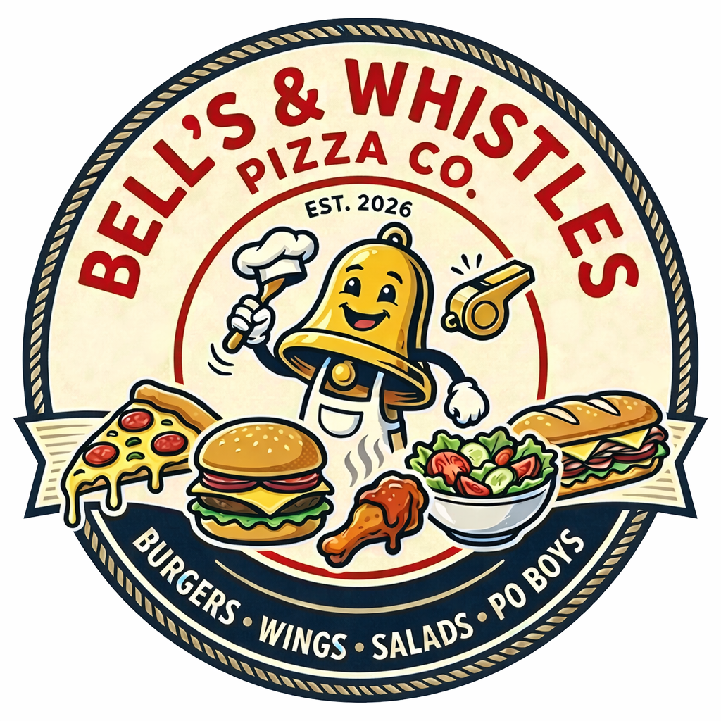 Bell's & Whistles Pizza Co. Logo